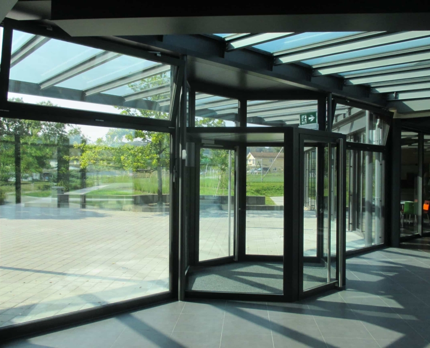 2 Collège Romanel Verrière Structure Acier + Poteau Traverse Acier Jansen + Profilé Alu Schüco Thermolaqué + Verre Sécurisé Construction Métallique Adani