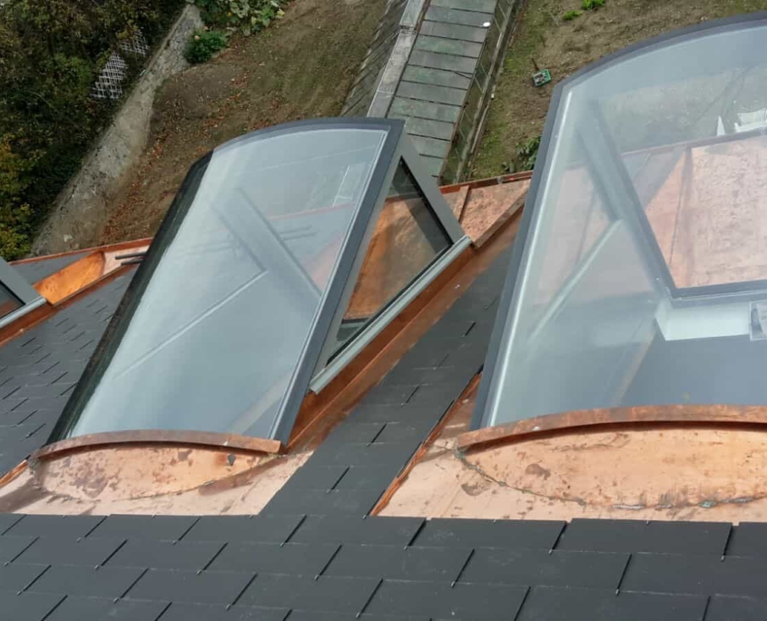 Immeuble St Prex Lucarne Profilé Alu Cintré Et Verre Bombé Construction Métallique Adani