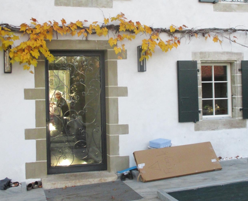 Maison De Maître Nyon Porte D'entrée Profilé Alu Schüco Thermolaqué Construction Métallique Adani