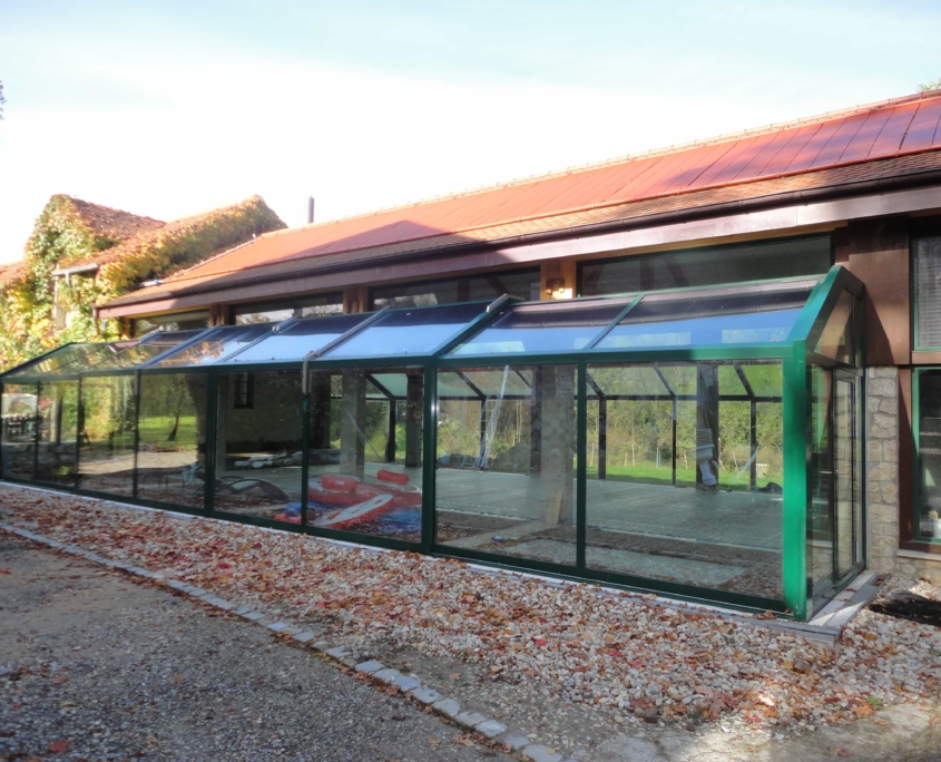 Maison De Maître Couliisant À Levage Artisanale Profilé Alu Schüco Thbermolaqué + Verre Construction Métallique Adani