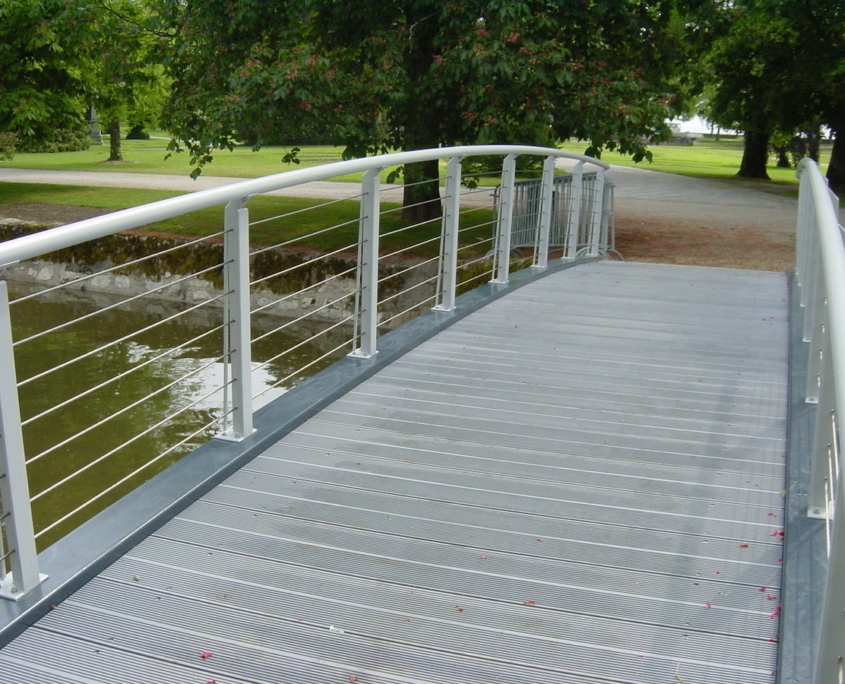 Parc Indépendance Morges Pont + Barrière Acier Construction Métallique Adani