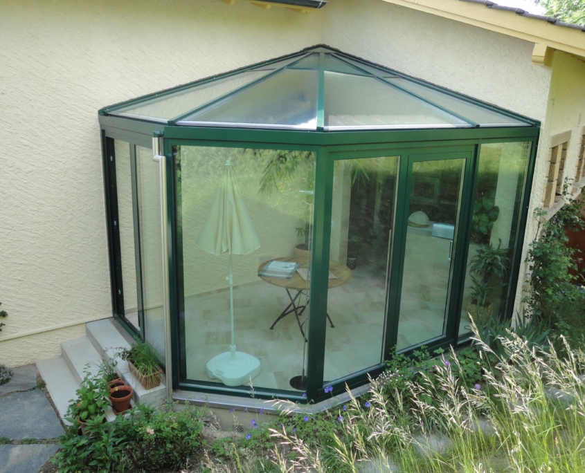 Villa Grandvaux Véranda Profilé Alu Schüco Thermolaqué + Verre Sécurisé Construction Métallique Adani